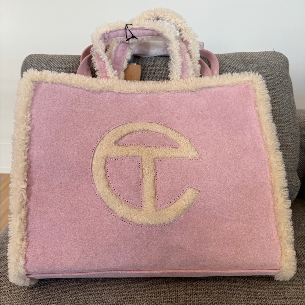 Telfar x UGG Ballet Pink Suede Medium Tote